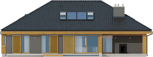 Gabriel G1 ENERGO - Projekt domu Gabriel G1 MULTI-COMFORT - elewacja tylna