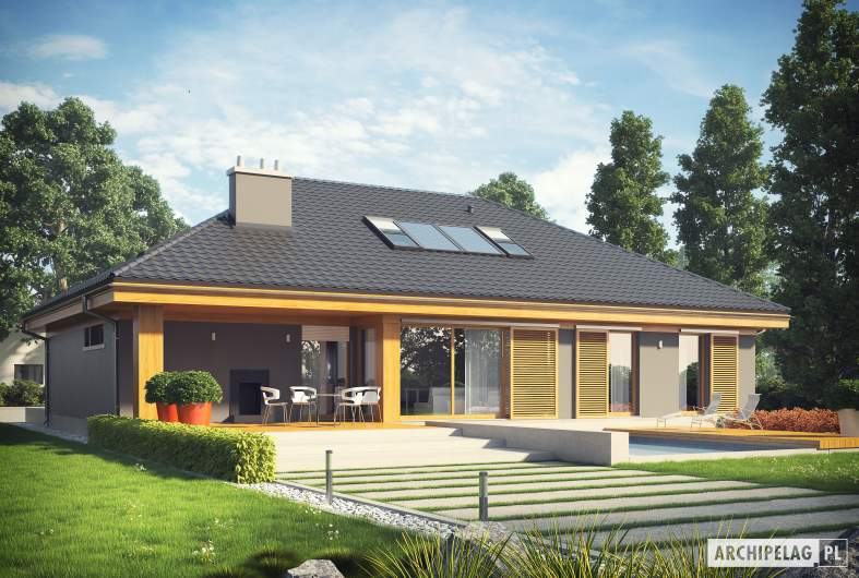 Projekt domu Gabriel G1 MULTI-COMFORT - wizualizacja ogrodowa