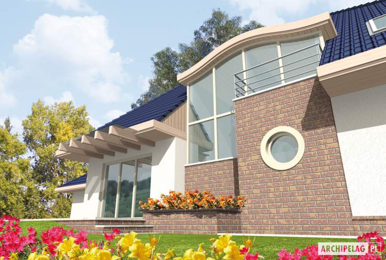 Projekt domu Filip G2 - wizualizacja frontowa