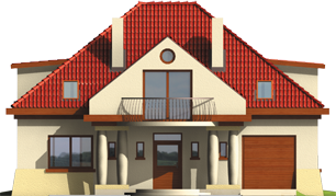 Marlena G1 - Projekt domu Marlena G1 - elewacja frontowa
