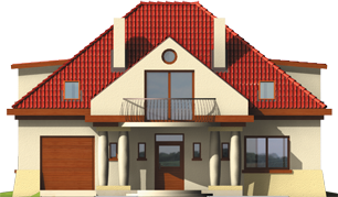 Marlena G1 - Projekt domu Marlena G1 - elewacja frontowa