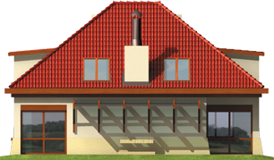 Marlena G1 - Projekt domu Marlena G1 - elewacja tylna