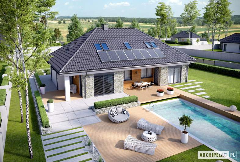 Projekt domu Magnus II G2 - Projekty domów ARCHIPELAG - Magnus II G2 - widok z góry