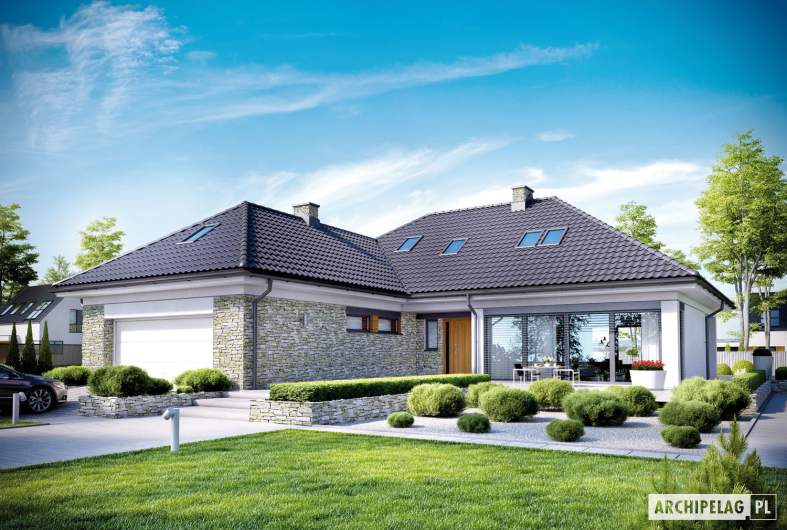 Projekt domu Magnus II G2 - Projekty domów ARCHIPELAG - Magnus II G2 - wizualizacja frontowa