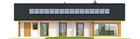 Eric II G1 - Projekt domu Eryk II G1 - elewacja tylna