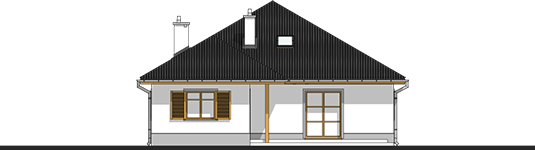 Victoria - Projekt domu Wiktoria - elewacja tylna