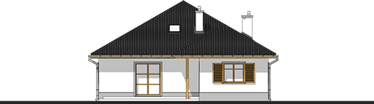 Victoria - Projekt domu Wiktoria - elewacja tylna