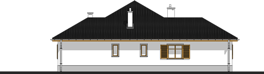 Victoria - Projekt domu Wiktoria - elewacja prawa