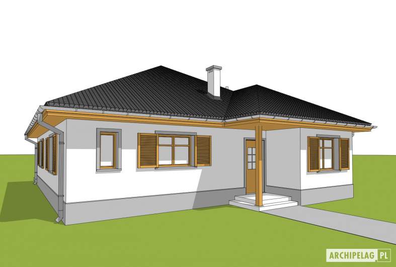 Projekt domu Wiktoria - wizualizacja frontowa