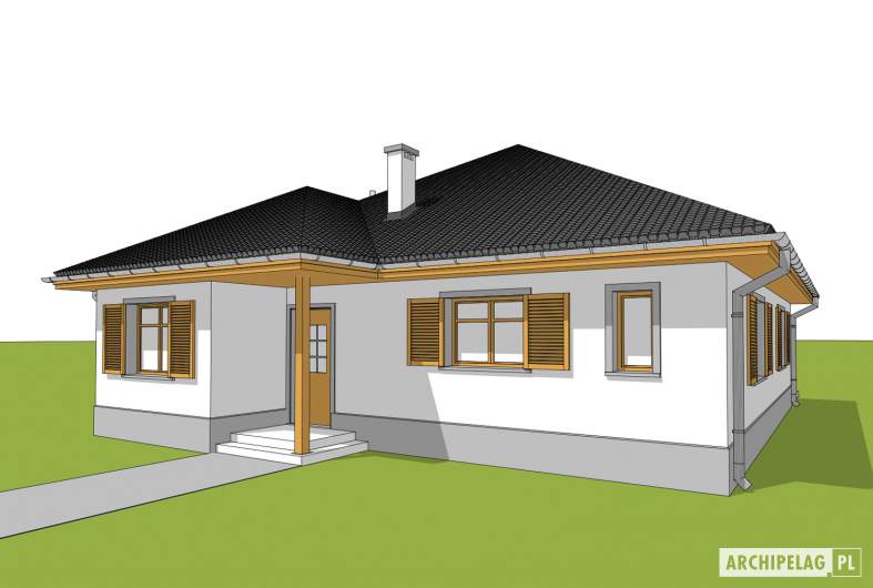 Projekt domu Wiktoria - wizualizacja frontowa