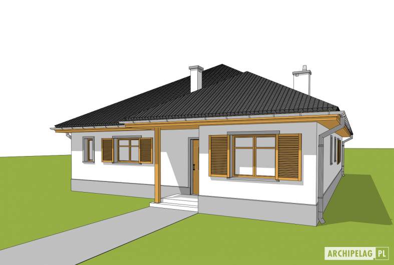 Projekt domu Wiktoria - wizualizacja frontowa