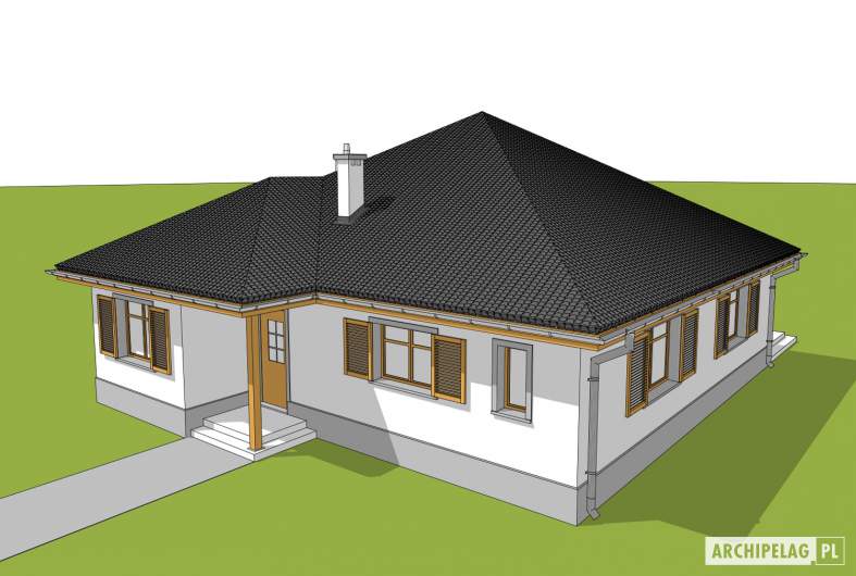 Projekt domu Wiktoria - widok z góry