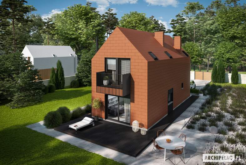 Projekt domu Moniczka II (wersja C) - widok z góry