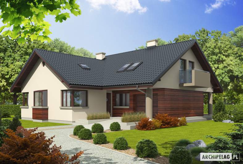 Projekt domu Malena G1 (wersja A) - widok z góry