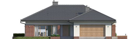 Dominic II G2 B - Projekt domu Dominik II G2 (wersja B) - elewacja frontowa