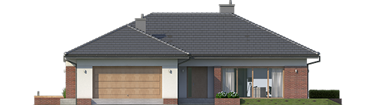 Dominic II G2 B - Projekt domu Dominik II G2 (wersja B) - elewacja frontowa