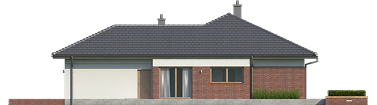 Dominic II G2 B - Projekt domu Dominik II G2 (wersja B) - elewacja prawa