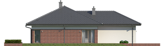 Dominic II G2 B - Projekt domu Dominik II G2 (wersja B) - elewacja lewa