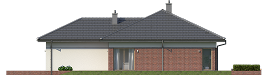 Dominic II G2 B - Projekt domu Dominik II G2 (wersja B) - elewacja lewa