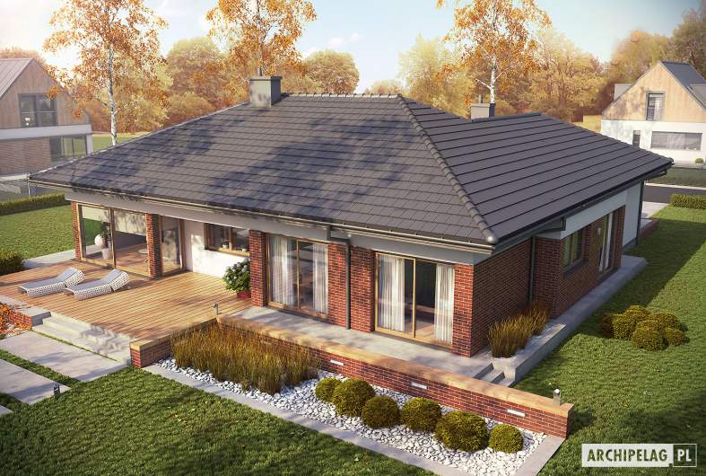 Projekt domu Dominik II G2 (wersja B) - widok z góry