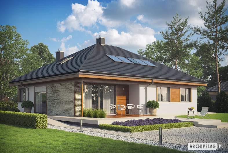 Projekt domu Flo II MULTI-COMFORT - wizualizacja ogrodowa