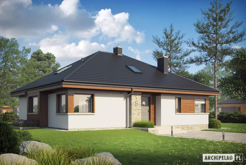 Projekt domu Flo II MULTI-COMFORT - wizualizacja frontowa