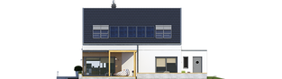 Projekt domu Edgar II G2 ENERGO PLUS - elewacja tylna