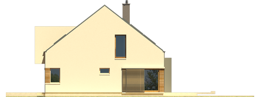 EX 9 G1 A - Projekt domu EX 9 G1 (wersja A) - elewacja prawa