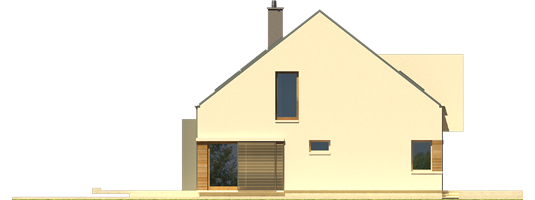 EX 9 G1 A - Projekt domu EX 9 G1 (wersja A) - elewacja prawa