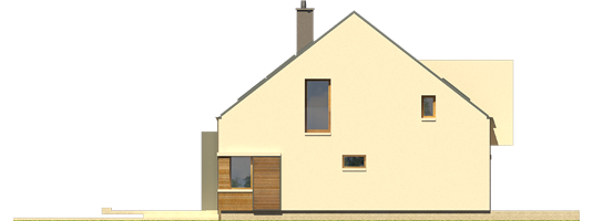 EX 9 G1 A - Projekt domu EX 9 G1 (wersja A) - elewacja lewa