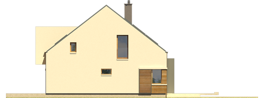 EX 9 G1 A - Projekt domu EX 9 G1 (wersja A) - elewacja lewa