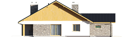 Klementine II G1 - Projekt domu Klementynka II G1 - elewacja lewa