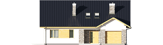 Klementine II G1 - Projekt domu Klementynka II G1 - elewacja frontowa