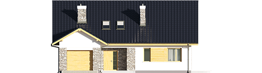 Klementine II G1 - Projekt domu Klementynka II G1 - elewacja frontowa