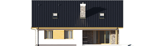 Klementine II G1 - Projekt domu Klementynka II G1 - elewacja tylna