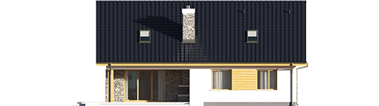 Klementine II G1 - Projekt domu Klementynka II G1 - elewacja tylna