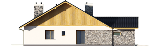 Klementine II G1 - Projekt domu Klementynka II G1 - elewacja prawa