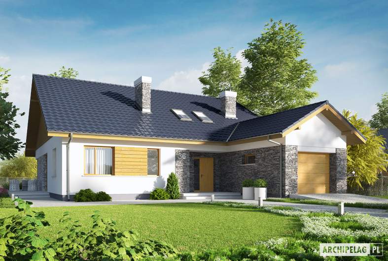 Projekt domu Klementynka II G1 - wizualizacja frontowa