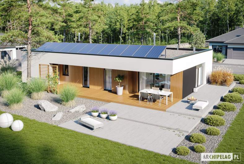 Projekt domu Mini 4 G1 MODERN - widok z góry