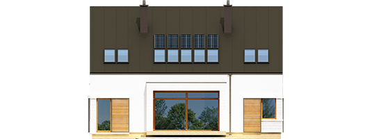 EX 9 G1 B - Projekt domu EX 9 G1 (wersja B) - elewacja tylna