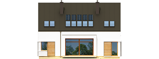 EX 9 G1 B - Projekt domu EX 9 G1 (wersja B) - elewacja tylna