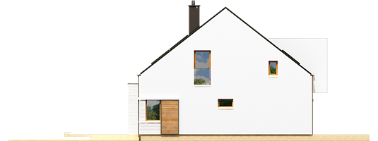 EX 9 G1 B - Projekt domu EX 9 G1 (wersja B) - elewacja lewa