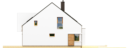 EX 9 G1 B - Projekt domu EX 9 G1 (wersja B) - elewacja lewa