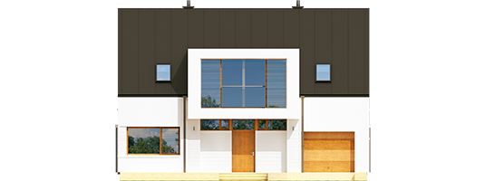 EX 9 G1 B - Projekt domu EX 9 G1 (wersja B) - elewacja frontowa