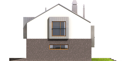 Klaud G1 - Projekt domu Klotka G1 - elewacja prawa