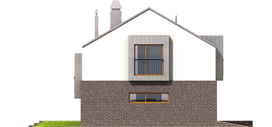 Klaud G1 - Projekt domu Klotka G1 - elewacja prawa