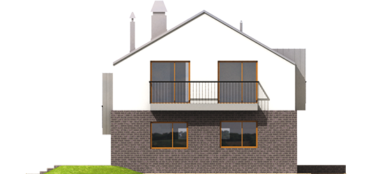 Klaud G1 - Projekt domu Klotka G1 - elewacja lewa