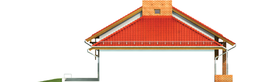 Eliza G1 - Projekt domu Eliza G1 - elewacja tylna