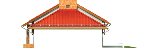 Eliza G1 - Projekt domu Eliza G1 - elewacja tylna