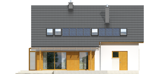 Pablo G1 - Projekty domów ARCHIPELAG - Pablo G1 - elewacja tylna